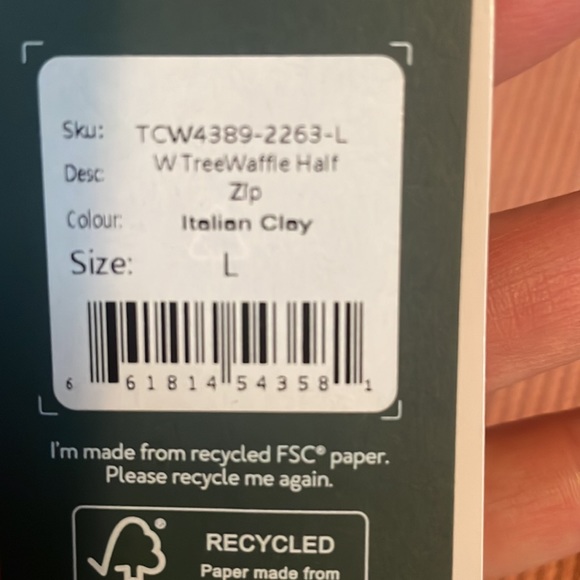 🤎Tentree Women’s L tree waffle half zip - Picture 8 of 10